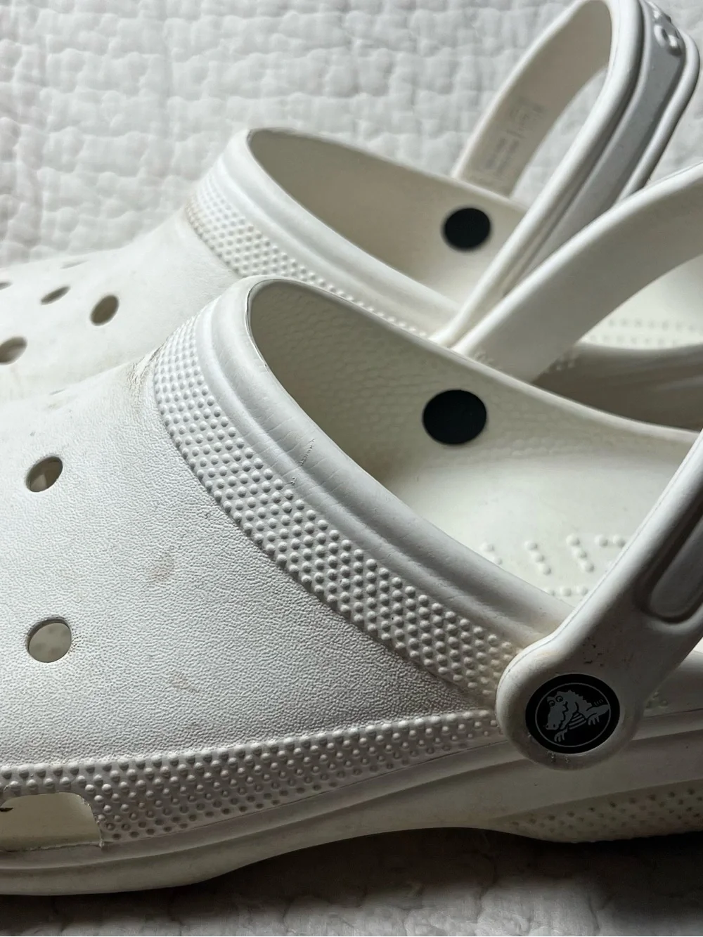 CROCS Classic White Slip-On Clogs for Men
